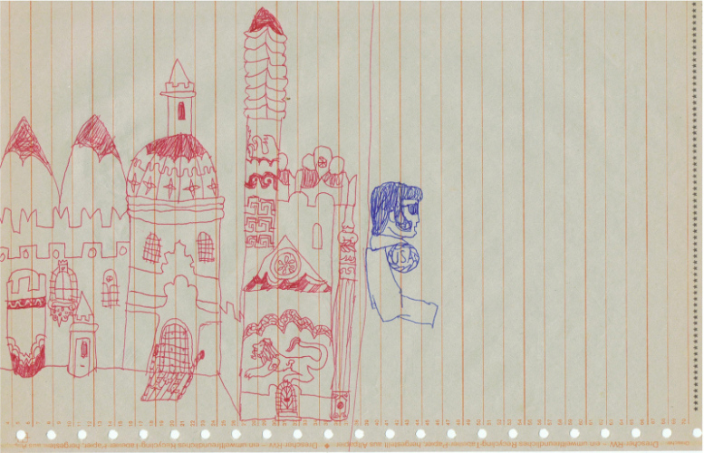 childhood drawings done between the USSR (1984-86) and Germany (1986-1988)
